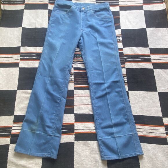 Vintage 70’s Lee Denim Straight Boot Flare Jeans. Double Seam. Size 31/30. - Picture 3 of 14
